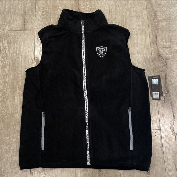 NWT NFL Team Apparel Oakland Los Angeles Las Vegas Raiders Vest Size Medium - Picture 3 of 8